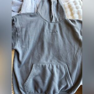 Comfort Embroidered Gray Hoodie Sweatshirt - Men